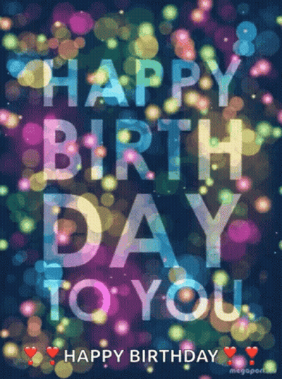 Colorful Birthday Card Saying Happy Birthday To You GIF