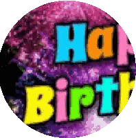 Colorful Birthday Circle Sticker