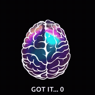 Colorful Brain Saying Got It 0 GIF