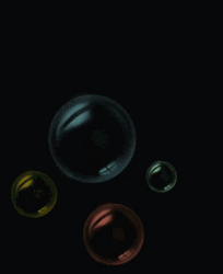 Colorful Bubbles In Dark GIF