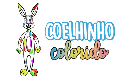 Colorful Bunny Drawing Sticker