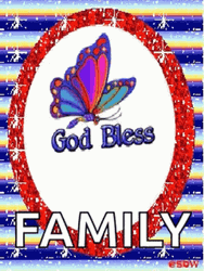 Colorful Butterfly Bendiciones For Family Sticker GIF