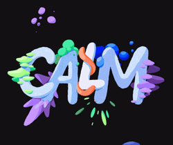 Colorful Calm Bubble Typography