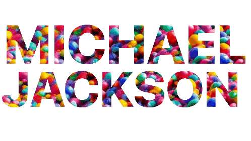 Colorful Candy Michael Jackson Word Sticker