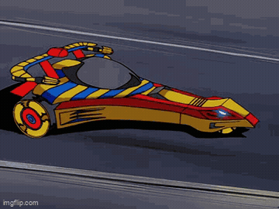 Colorful Cartoon Car Driving GIF