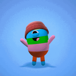 Colorful Cartoon Character Dancing