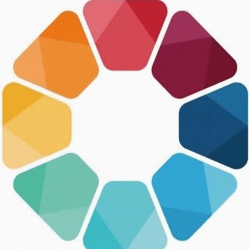 Colorful Circle Made Of Triangles GIF