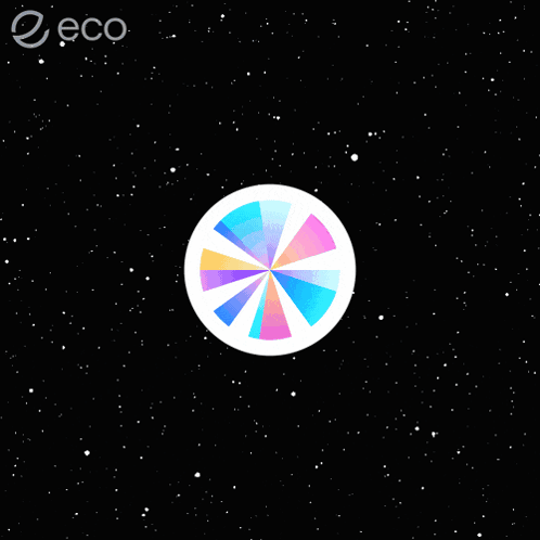 Colorful Circle On Black Background With Eco GIF