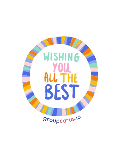 Colorful Circle Wishing You All The Best Sticker