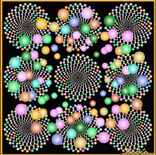 Colorful Circles On A Black Background With The Name Jbacks On The Bottom Right GIF