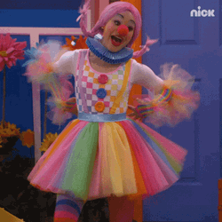 Colorful Clown Girl GIF