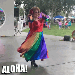 Colorful Clown Spinning Aloha GIF