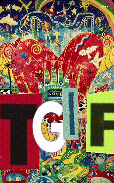 Colorful Collage With Love GIF