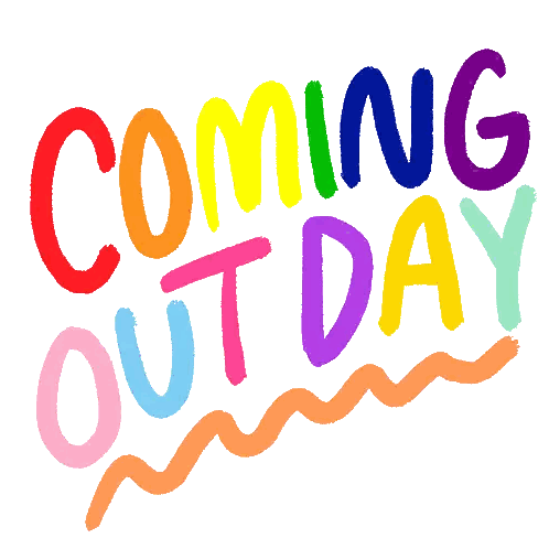 Colorful Coming Out Day Sign Sticker