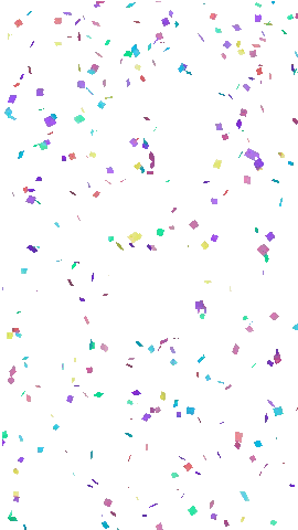 Colorful Confetti Background Sticker