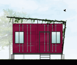Colorful Container Home Architecture