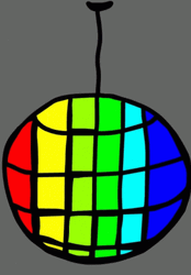 Colorful Disco Ball Art GIF