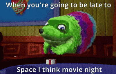 Colorful Dog When You're Going To Be Late To Space I Think Movie Night GIF