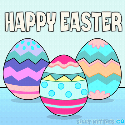 Colorful Easter Eggs Happy Easter GIF