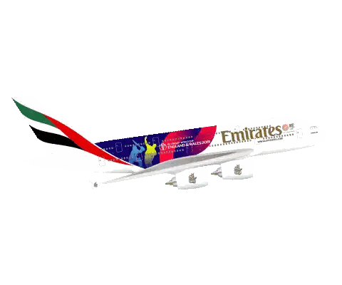 Colorful Emirates Airplane Flying Sticker