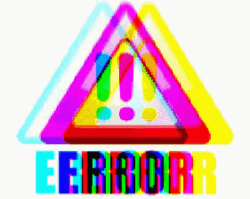 Colorful Error Warning Glitch  GIF