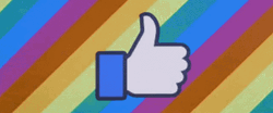 Colorful Facebook Like Button GIF