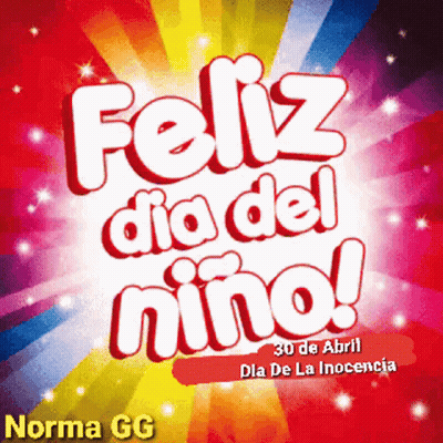 Colorful Feliz Dia Del Nino Poster GIF