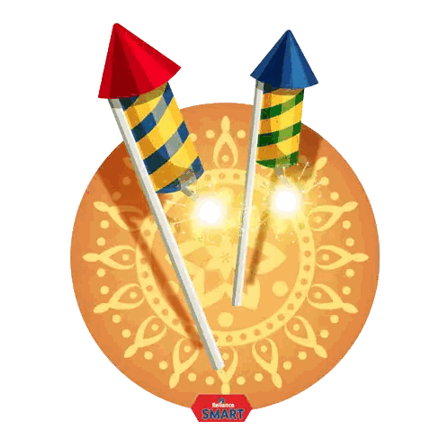 Colorful Fireworks Display Explore Smart Sticker
