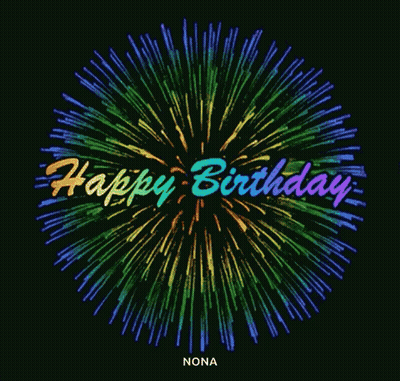 Colorful Fireworks Display Happy Birthday Nona GIF