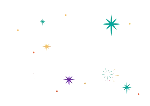 Colorful Fireworks Explosion Sticker