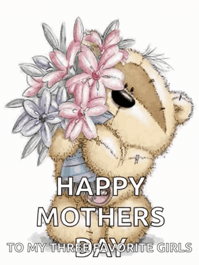 Colorful Flowers With Yellow Center GIF