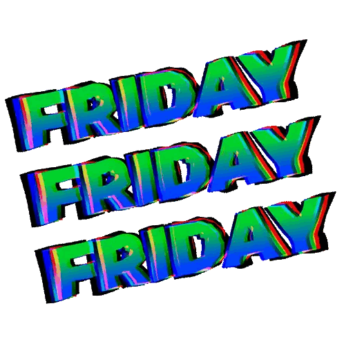 Colorful Friday Sign Sticker