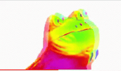 Colorful Frog Head GIF