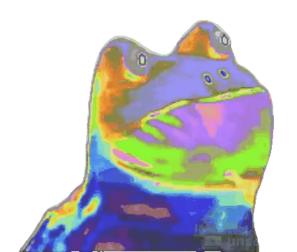 Colorful Frog With Suit Text Sticker