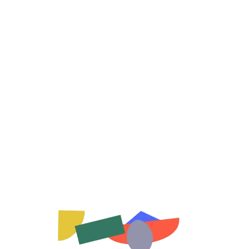 Colorful Geometric Shapes Stacked Sticker