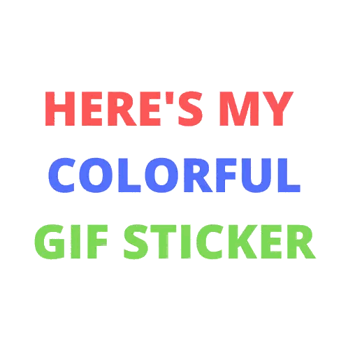 Colorful GIF Sticker Sign Sticker