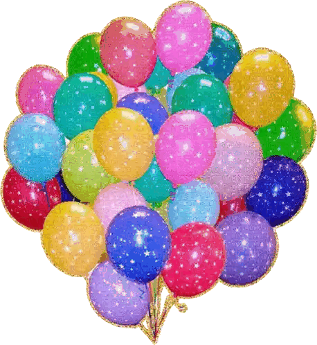 Colorful Glitter Balloons Sticker