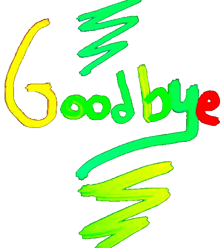 Colorful Goodbye Letters Sticker