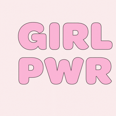 Colorful Graphic Saying Girl Pwr