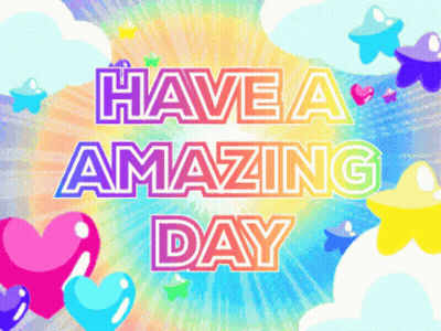 Colorful Greeting Card Says Have An Amazing Day GIF