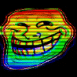 Colorful Grinning Troll Face