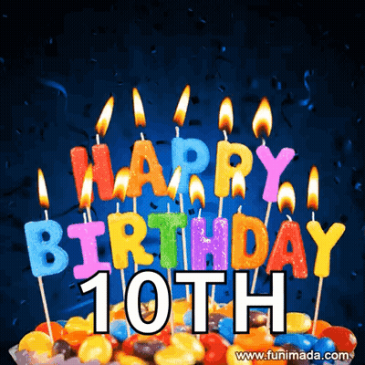 Colorful Happy Birthday Candles GIF
