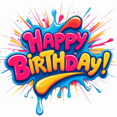 Colorful Happy Birthday Sign GIF