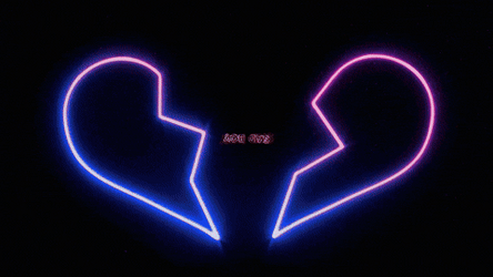 Colorful Heart Break GIF