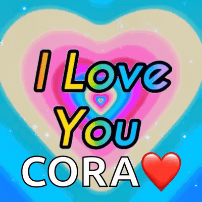 Colorful Heart I Love You Cora GIF