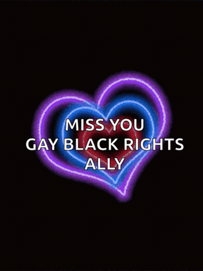 Colorful Heart Miss You Gay Black Rights Ally GIF