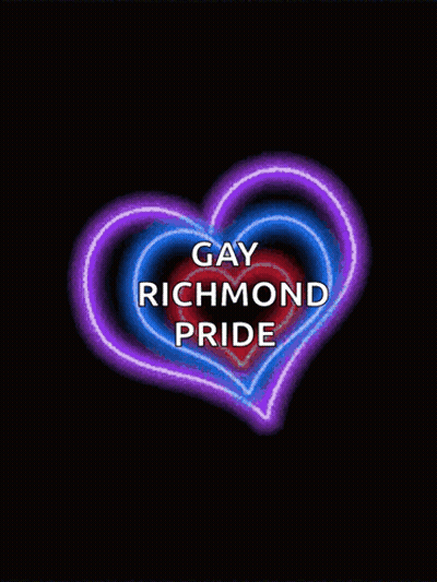 Colorful Heart Saying Gay Richmond Pride GIF