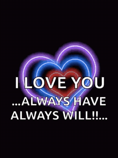Colorful Heart Saying I Love You GIF