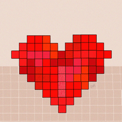 Colorful Heart Tetris GIF