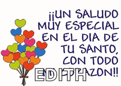 Colorful Hearts With Name Edith